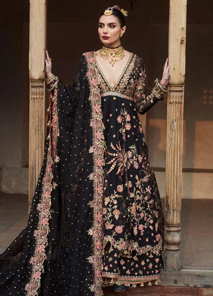 Hussain Rehar Embroidered Organza Suit Unstitched 3 Piece HRR24F Pathaar - Formal Collection