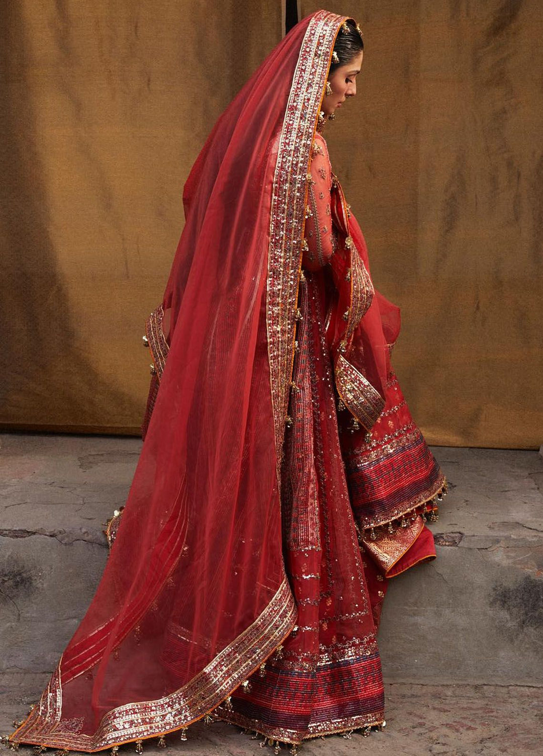 Hussain Rehar Embroidered Organza Suits Unstitched 3 Piece HRR24LF Bulori - Luxury Collection