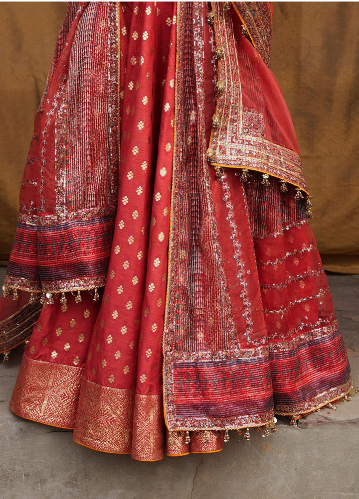 Hussain Rehar Embroidered Organza Suits Unstitched 3 Piece HRR24LF Bulori - Luxury Collection