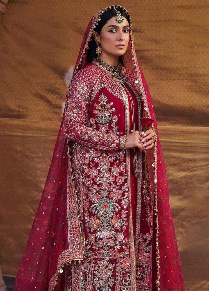 Hussain Rehar Embroidered Organza Suits Unstitched 3 Piece HRR24LF Gulal - Luxury Collection