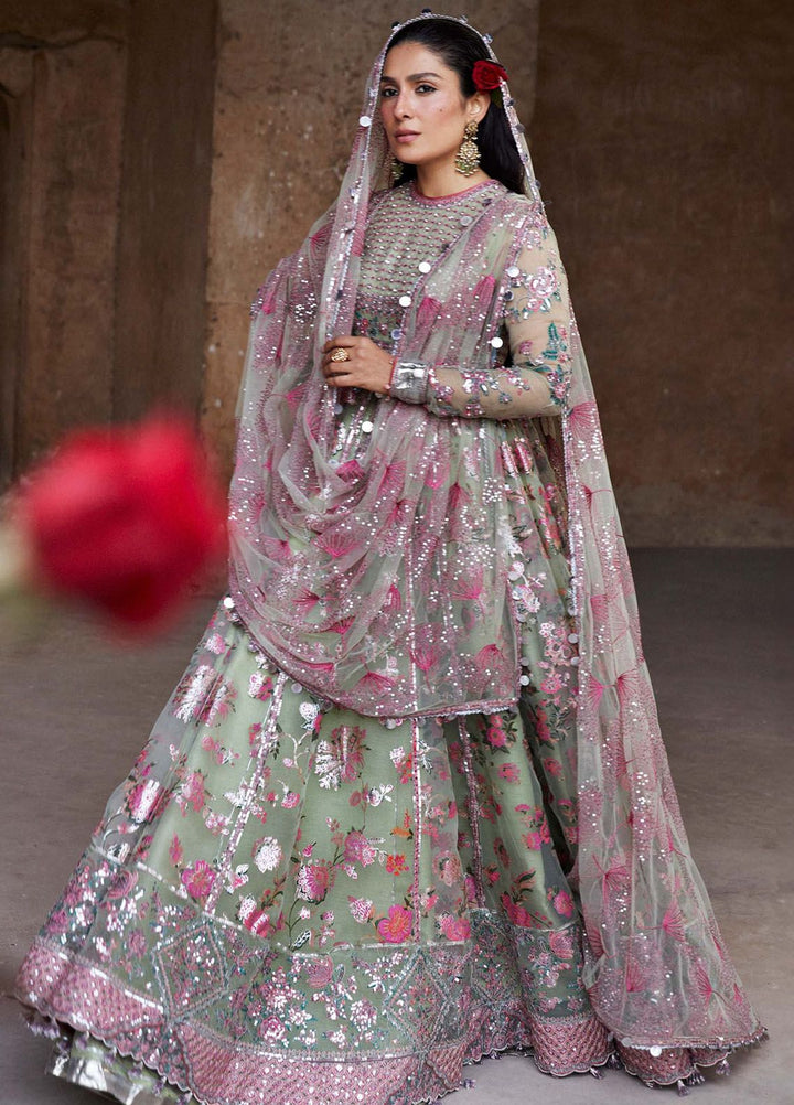 Hussain Rehar Embroidered Organza Suits Unstitched 3 Piece HRR24LF Pankh - Luxury Collection