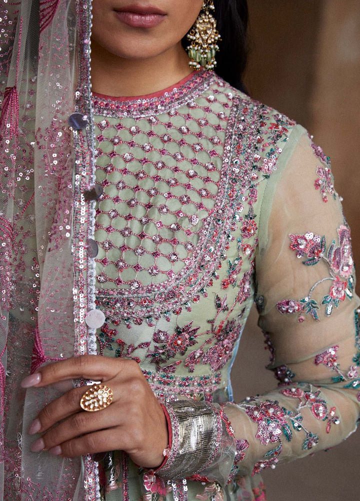 Hussain Rehar Embroidered Organza Suits Unstitched 3 Piece HRR24LF Pankh - Luxury Collection