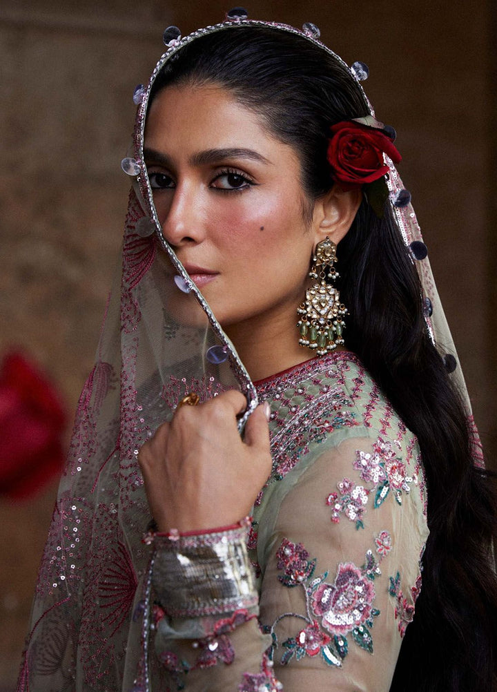 Hussain Rehar Embroidered Organza Suits Unstitched 3 Piece HRR24LF Pankh - Luxury Collection