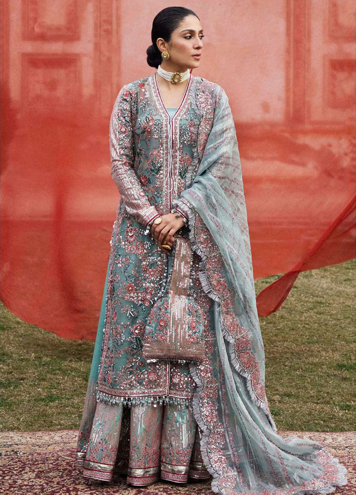 Hussain Rehar Embroidered Organza Suits Unstitched 3 Piece HRR24LF Saleen - Luxury Collection
