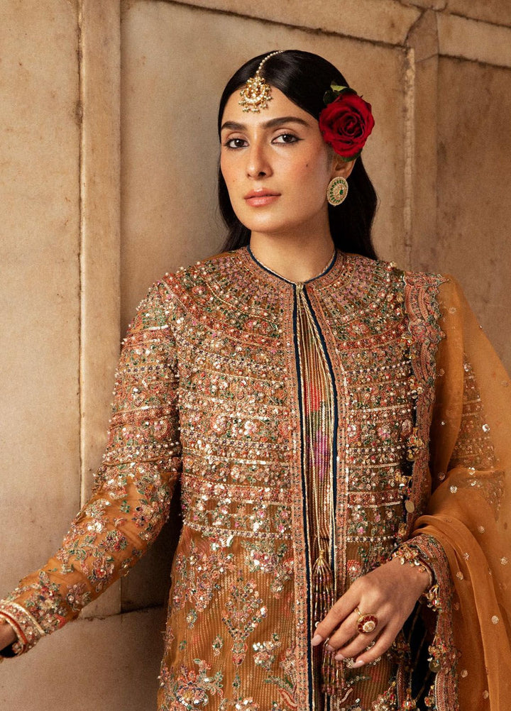 Hussain Rehar Embroidered Organza Suits Unstitched 3 Piece HRR24LF Zareena - Luxury Collection