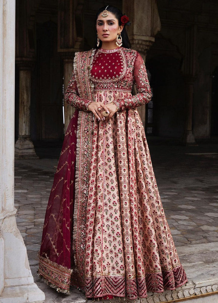 Hussain Rehar Embroidered Raw Silk Suits Unstitched 3 Piece HRR24LF Alta - Luxury Collection