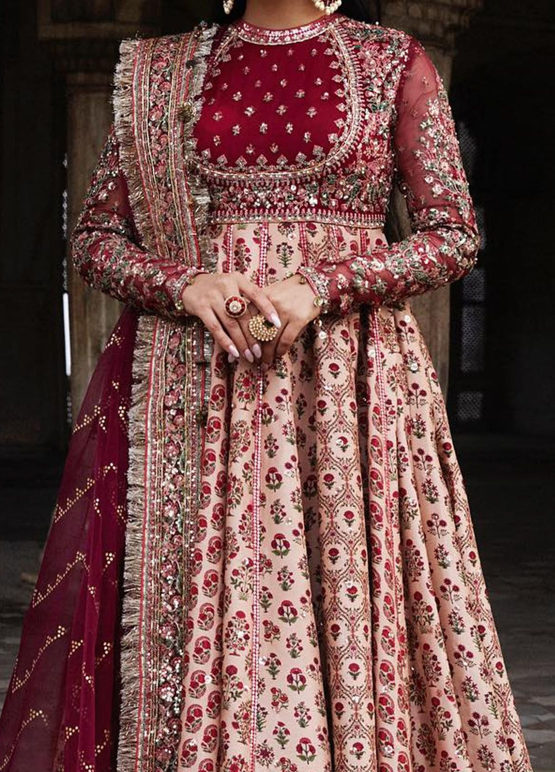 Hussain Rehar Embroidered Raw Silk Suits Unstitched 3 Piece HRR24LF Alta - Luxury Collection