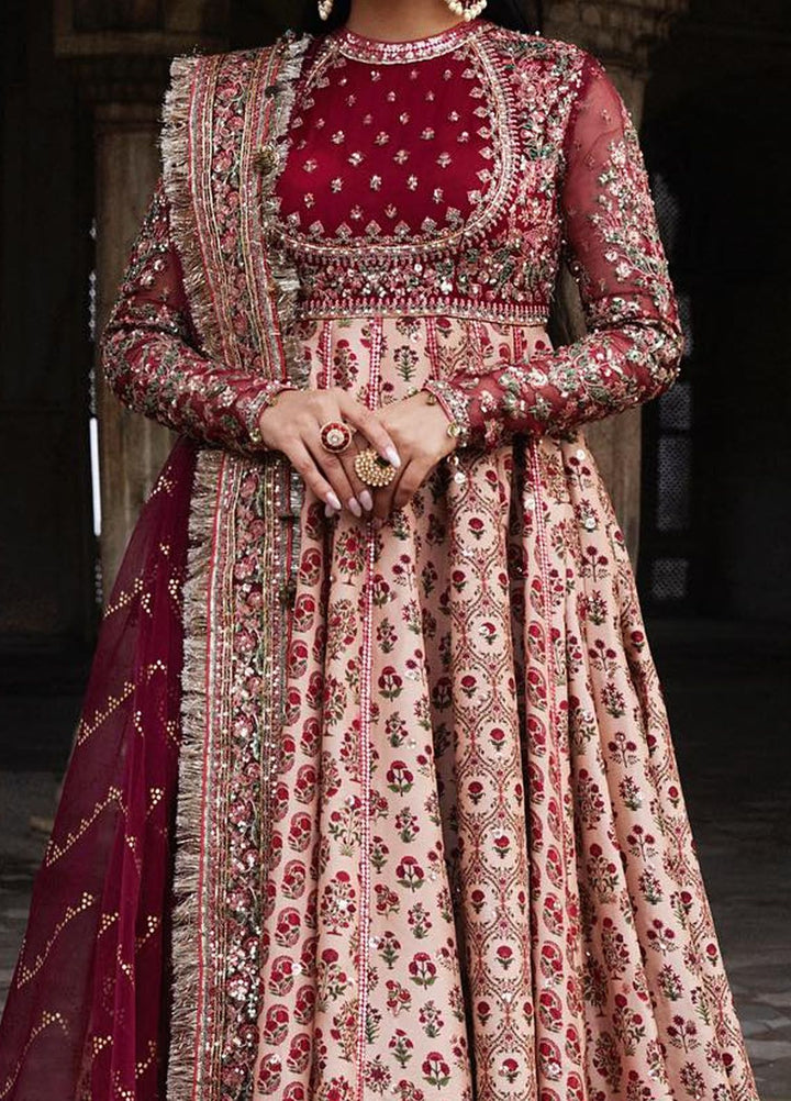 Hussain Rehar Embroidered Raw Silk Suits Unstitched 3 Piece HRR24LF Alta - Luxury Collection