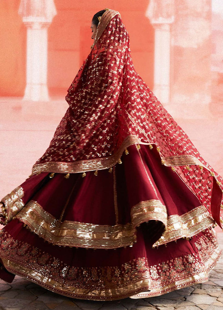 Hussain Rehar Embroidered Raw Silk Suits Unstitched 3 Piece HRR24LF Kalak - Luxury Collection