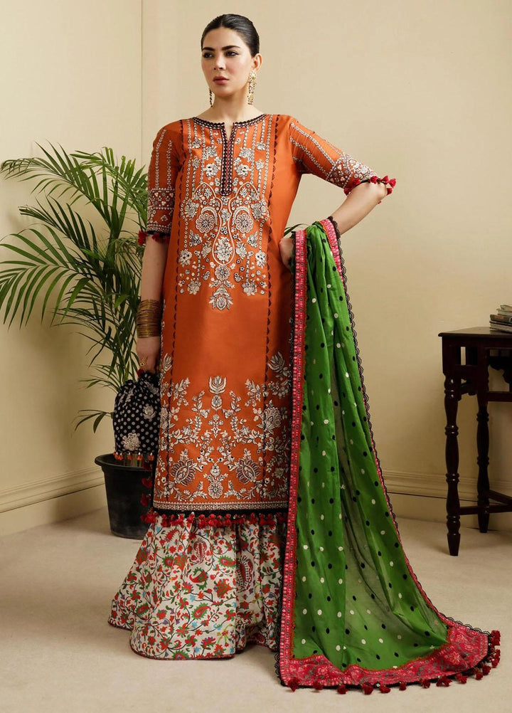 Hussain Rehar Embroidered Lawn Suits Unstitched 3 Piece HRR23FE Stardust - Spring / Summer Collection