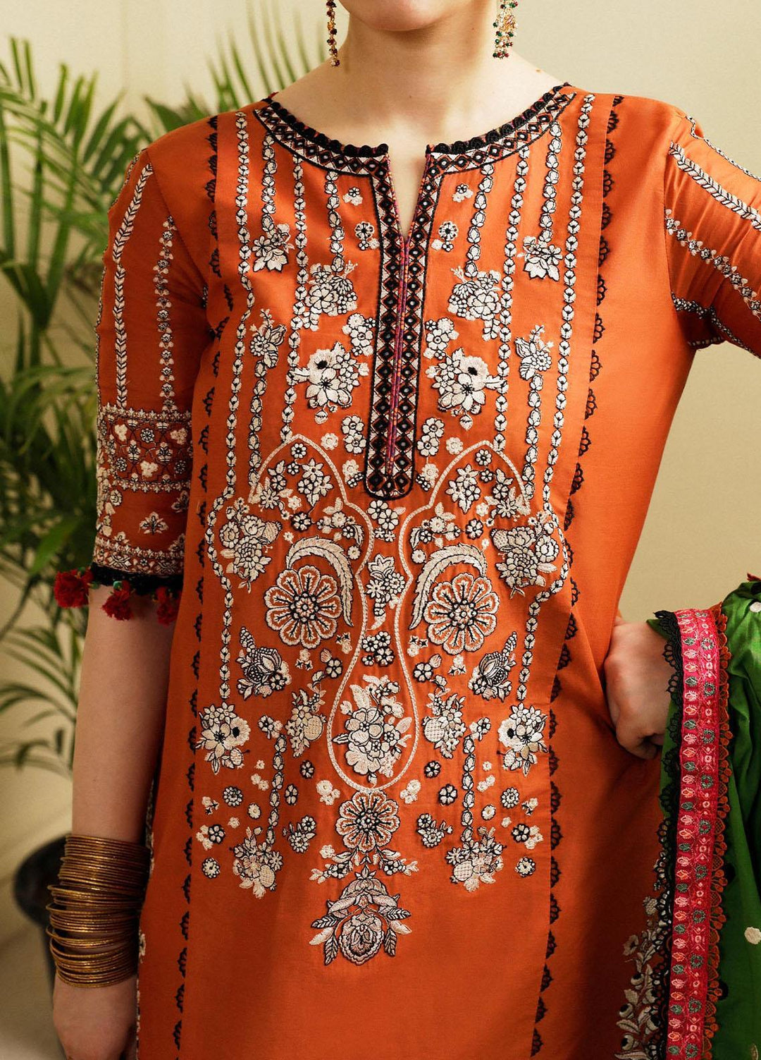 Hussain Rehar Embroidered Lawn Suits Unstitched 3 Piece HRR23FE Stardust - Spring / Summer Collection