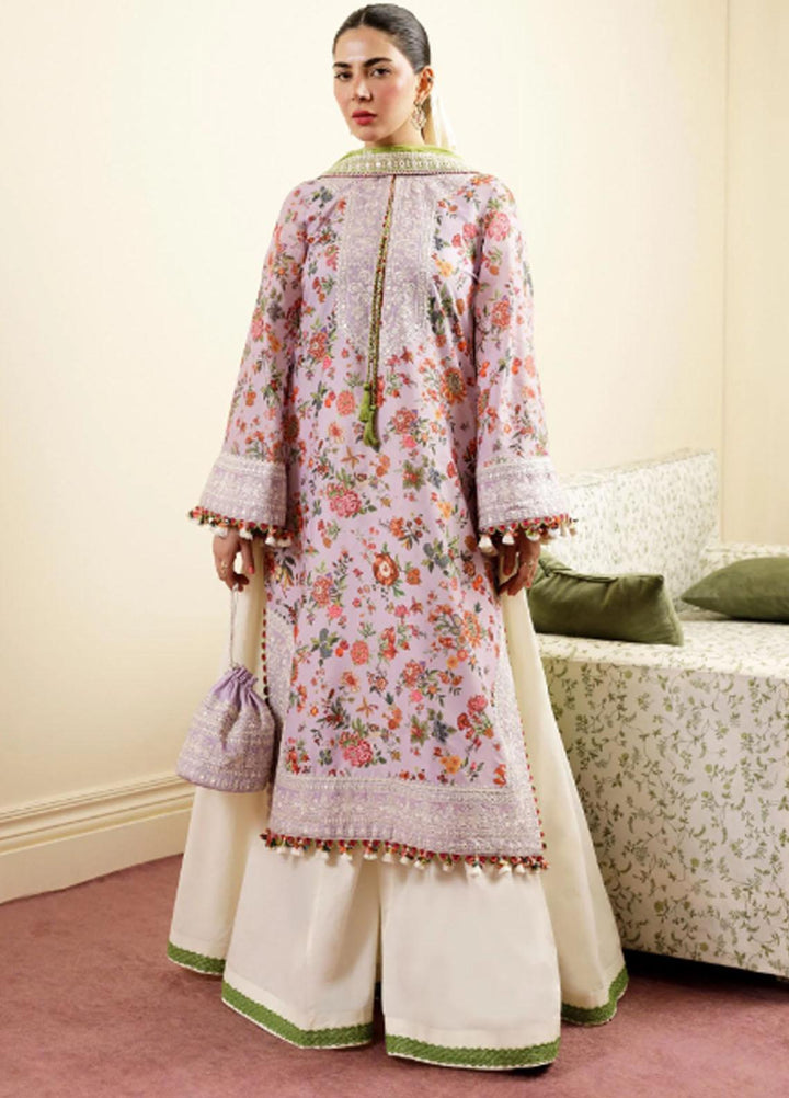 Hussain Rehar Embroidered Lawn Suits Unstitched 3 Piece HRR23FE Lilac - Spring / Summer Collection