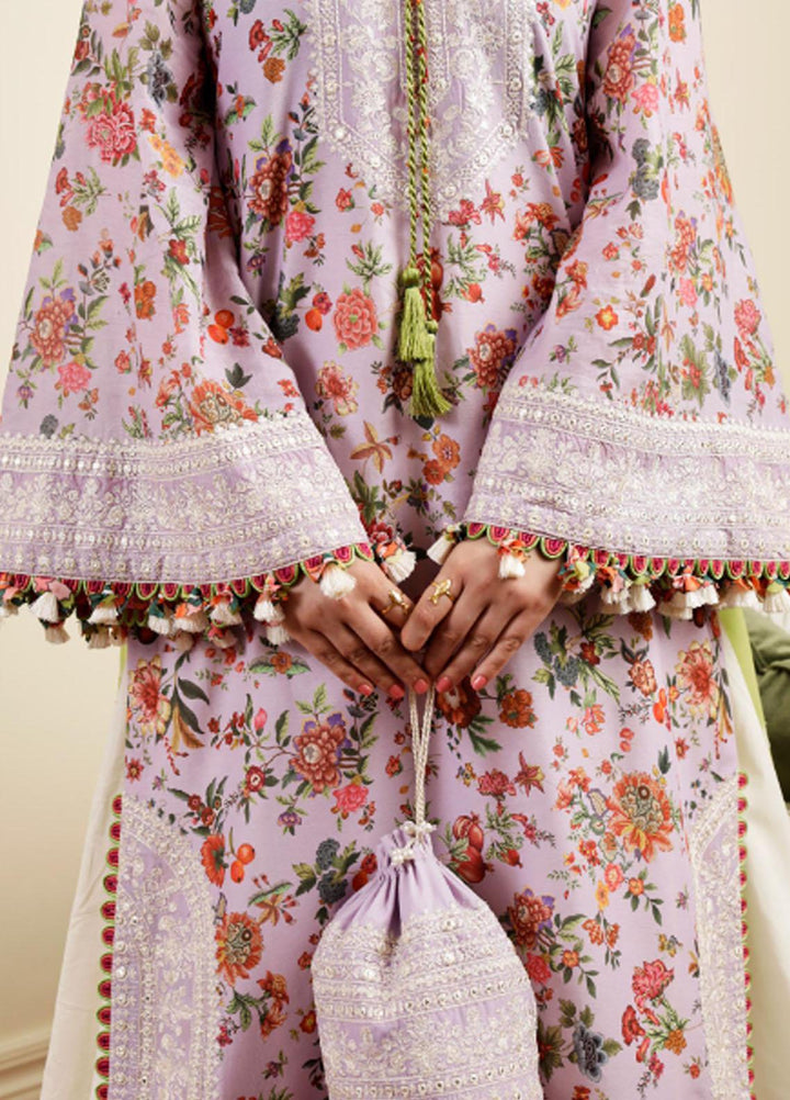 Hussain Rehar Embroidered Lawn Suits Unstitched 3 Piece HRR23FE Lilac - Spring / Summer Collection