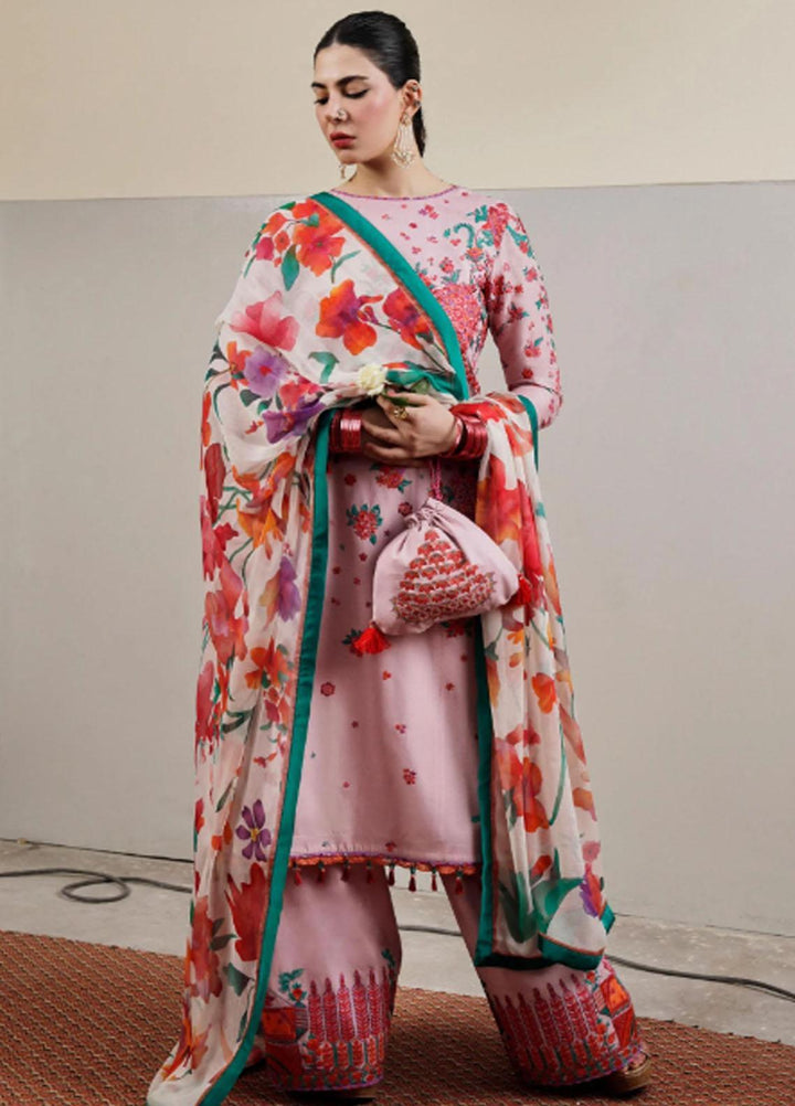 Hussain Rehar Embroidered Lawn Suits Unstitched 3 Piece HRR23FE Paeonia - Spring / Summer Collection