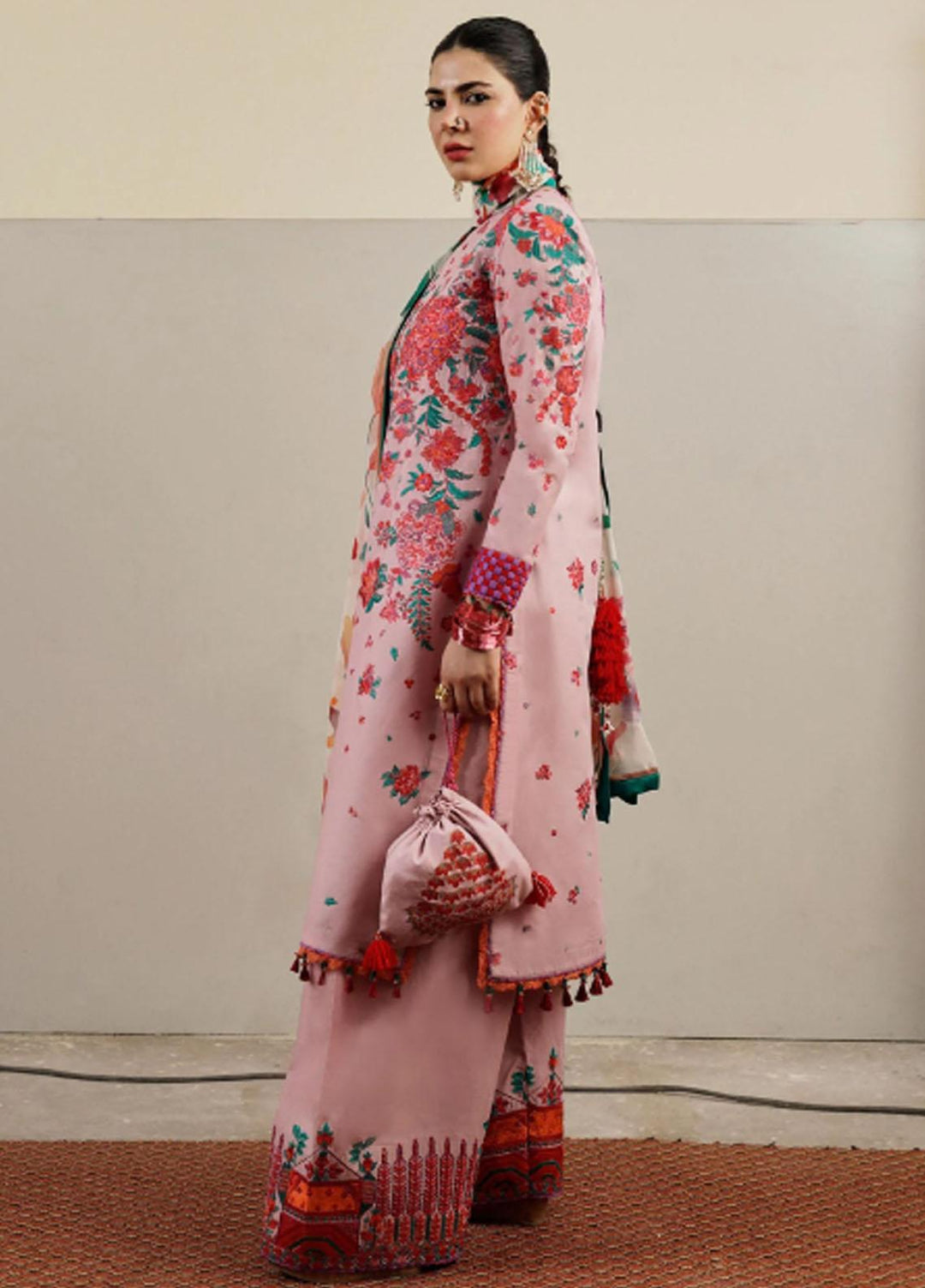 Hussain Rehar Embroidered Lawn Suits Unstitched 3 Piece HRR23FE Paeonia - Spring / Summer Collection