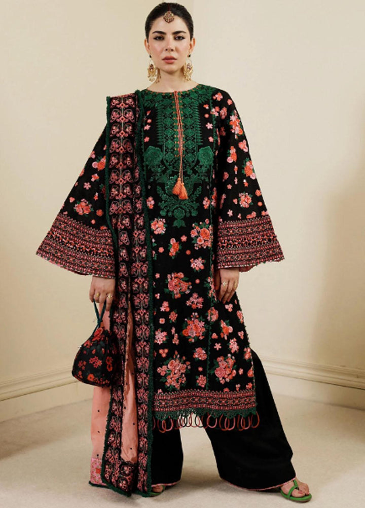 Hussain Rehar Embroidered Lawn Suits Unstitched 3 Piece HRR23FE Noir - Spring / Summer Collection