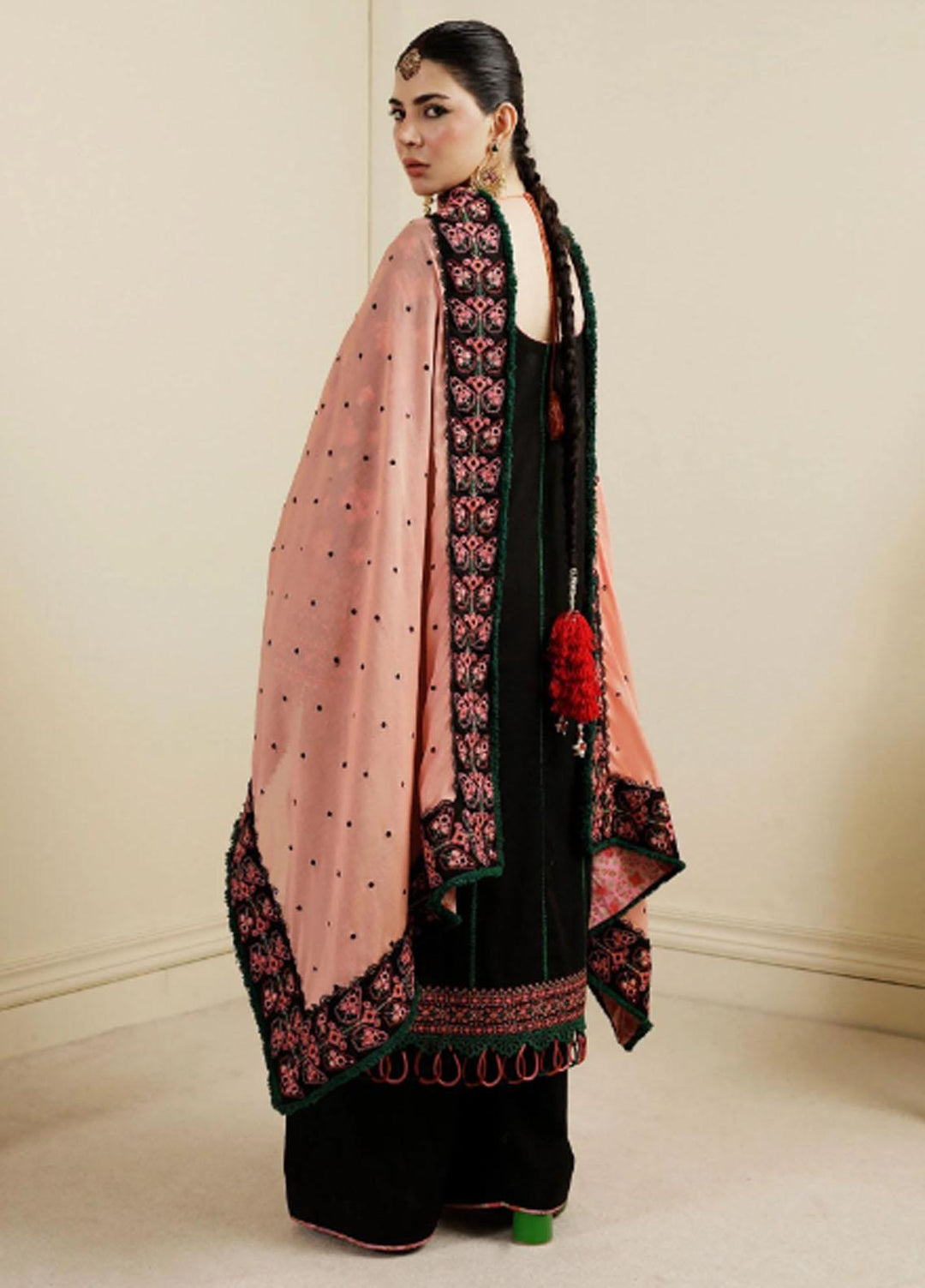 Hussain Rehar Embroidered Lawn Suits Unstitched 3 Piece HRR23FE Noir - Spring / Summer Collection