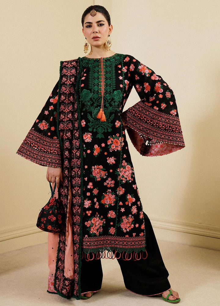 Hussain Rehar Embroidered Lawn Suits Unstitched 3 Piece HRR23FE Noir - Spring / Summer Collection