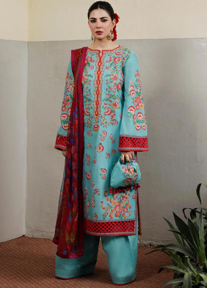 Hussain Rehar Embroidered Lawn Suits Unstitched 3 Piece HRR23FE Lazuli - Spring / Summer Collection