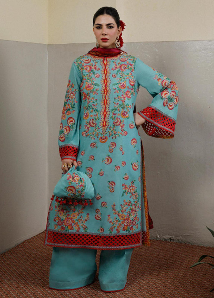 Hussain Rehar Embroidered Lawn Suits Unstitched 3 Piece HRR23FE Lazuli - Spring / Summer Collection