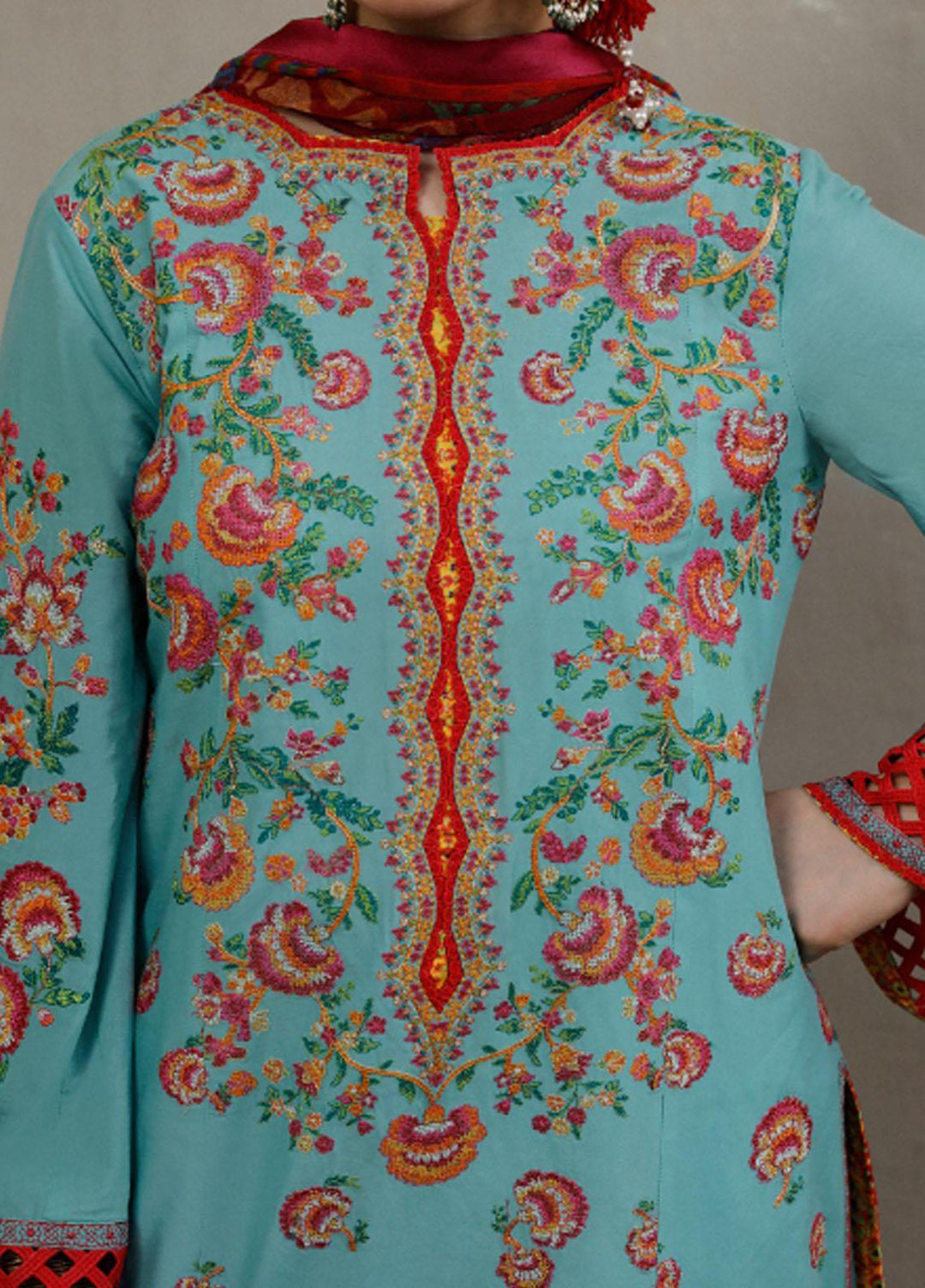 Hussain Rehar Embroidered Lawn Suits Unstitched 3 Piece HRR23FE Lazuli - Spring / Summer Collection