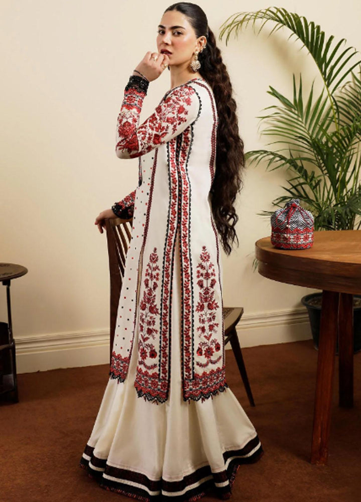 Hussain Rehar Embroidered Lawn Suits Unstitched 3 Piece HRR23FE Roseate - Spring / Summer Collection