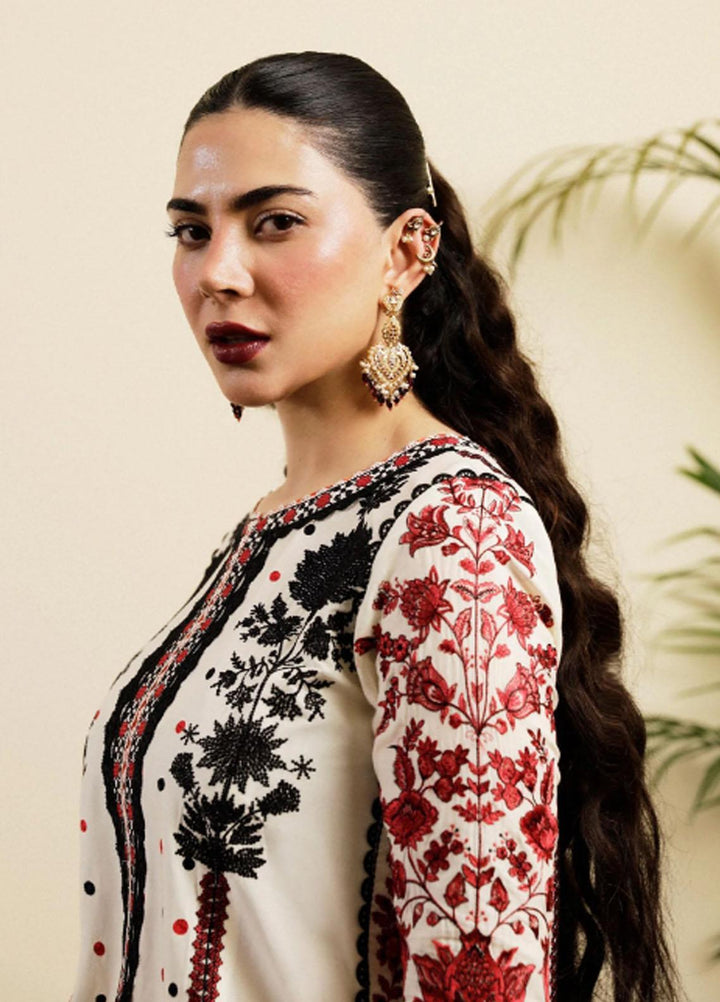 Hussain Rehar Embroidered Lawn Suits Unstitched 3 Piece HRR23FE Roseate - Spring / Summer Collection