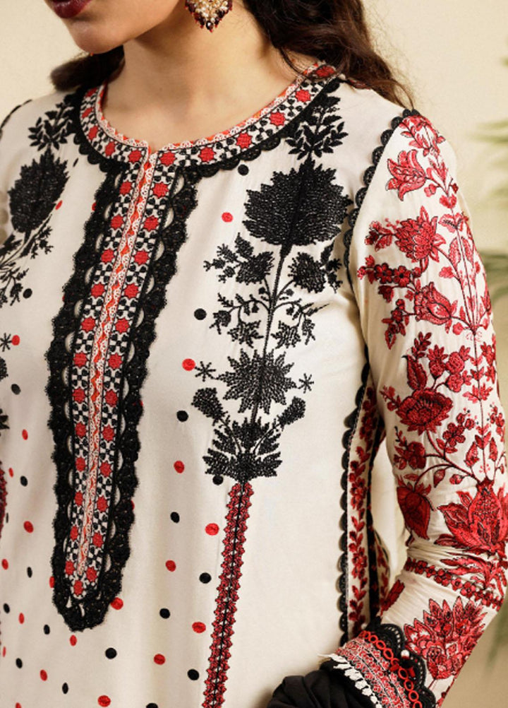 Hussain Rehar Embroidered Lawn Suits Unstitched 3 Piece HRR23FE Roseate - Spring / Summer Collection