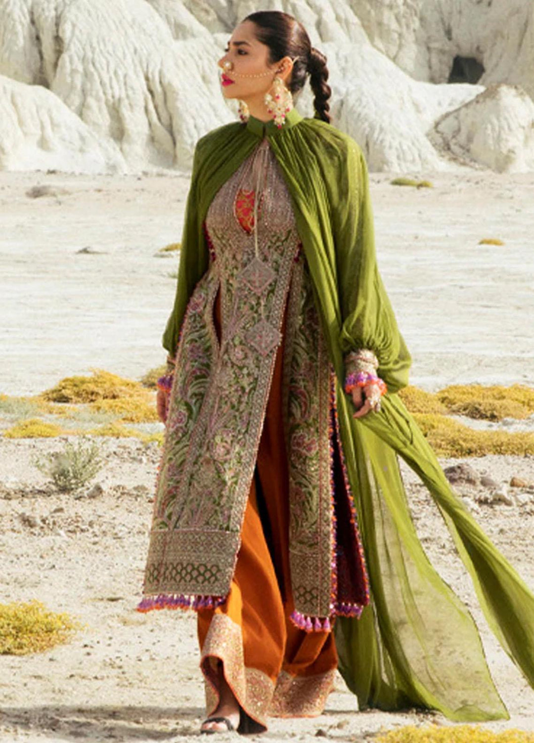 Rahgoli By Hussain Rehar Embroidered Lawn Suits Unstitched 3 Piece HRR22R Asag - Spring / Summer Collection