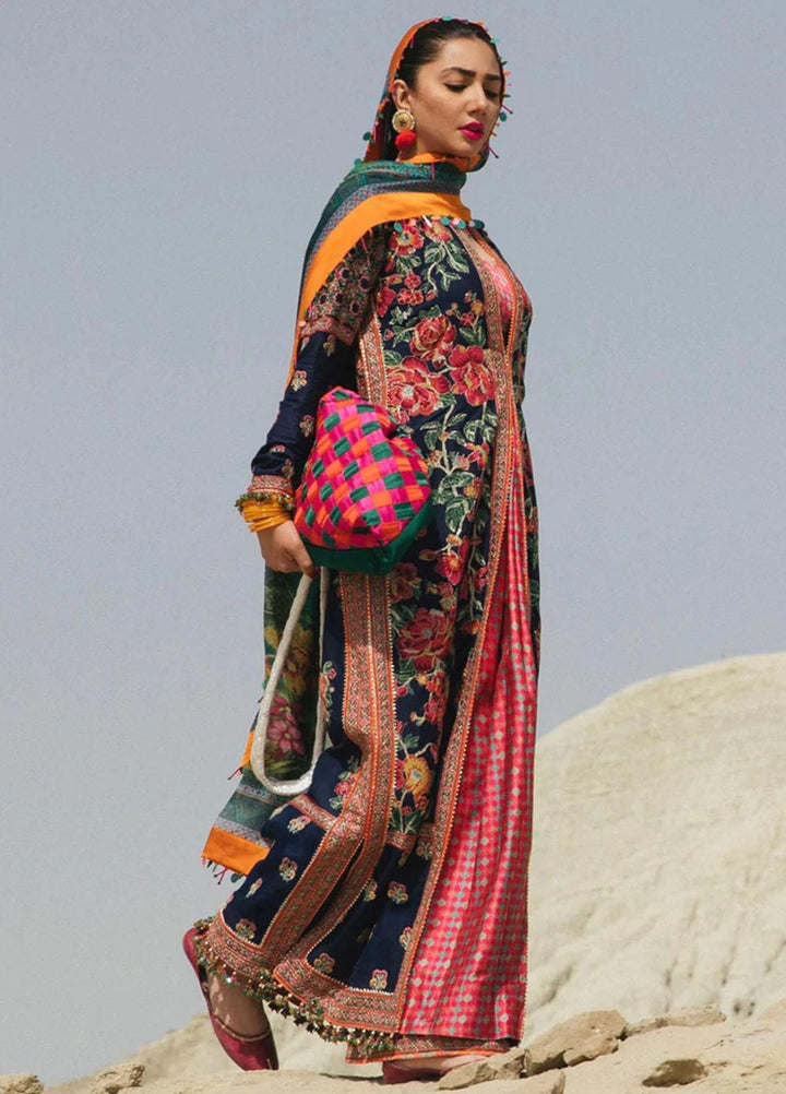 Rahgoli By Hussain Rehar Embroidered Lawn Suits Unstitched 3 Piece HRR22R Jatug - Spring / Summer Collection