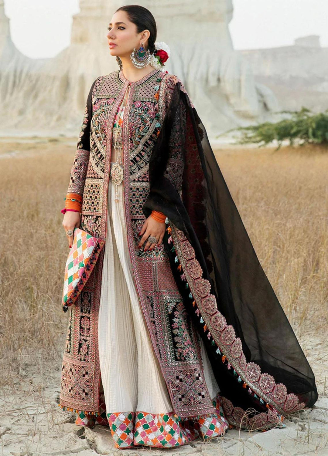 Rahgoli By Hussain Rehar Embroidered Lawn Suits Unstitched 3 Piece HRR22R Saheg - Spring / Summer Collection