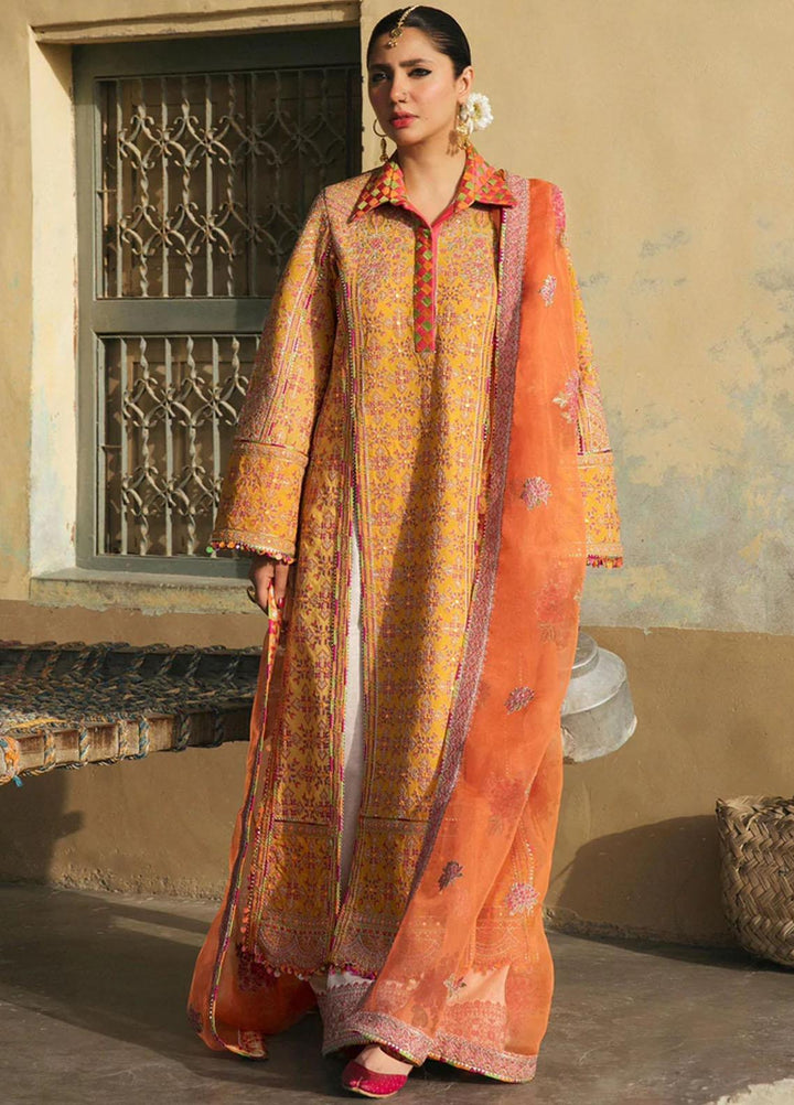 Rahgoli By Hussain Rehar Embroidered Lawn Suits Unstitched 3 Piece HRR22R Shadeh - Spring / Summer Collection