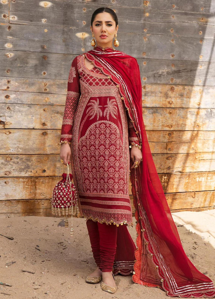 Rahgoli By Hussain Rehar Embroidered Lawn Suits Unstitched 3 Piece HRR22R Shala - Spring / Summer Collection