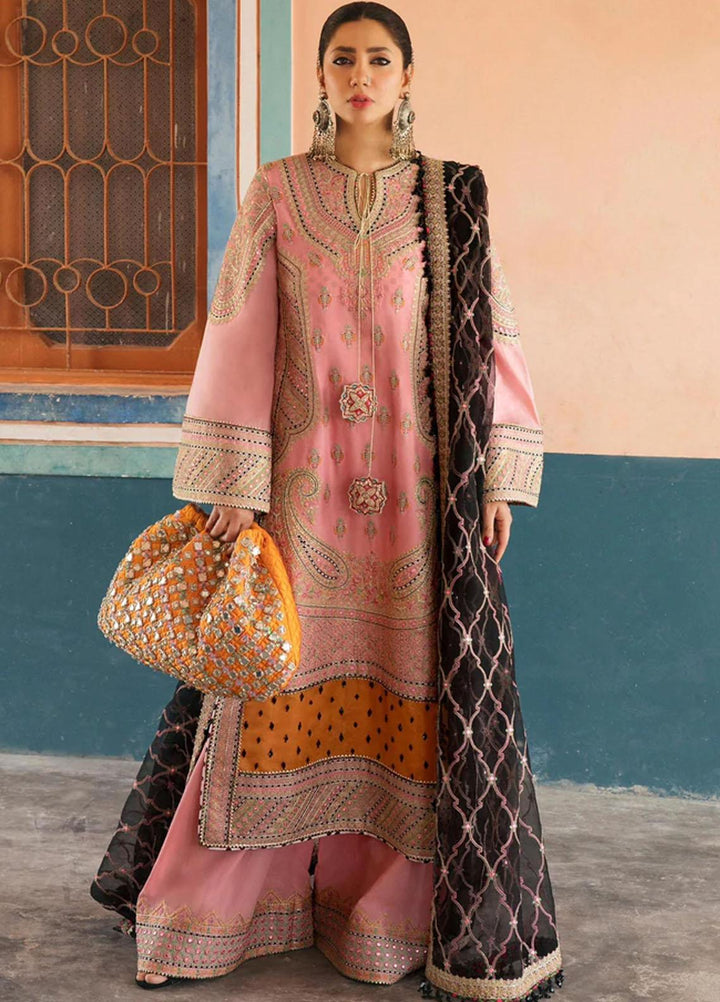Rahgoli By Hussain Rehar Embroidered Lawn Suits Unstitched 3 Piece HRR22R Zalbul - Spring / Summer Collection