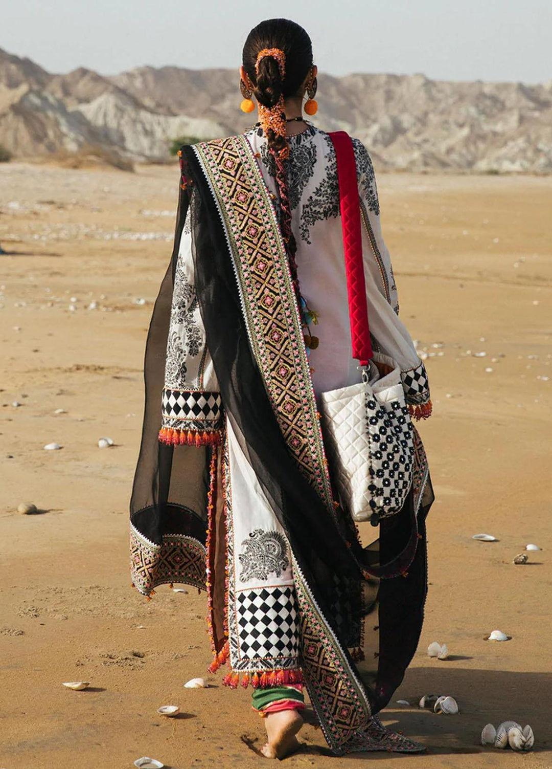 Rahgoli By Hussain Rehar Embroidered Lawn Suits Unstitched 3 Piece HRR22R Zerbar - Spring / Summer Collection