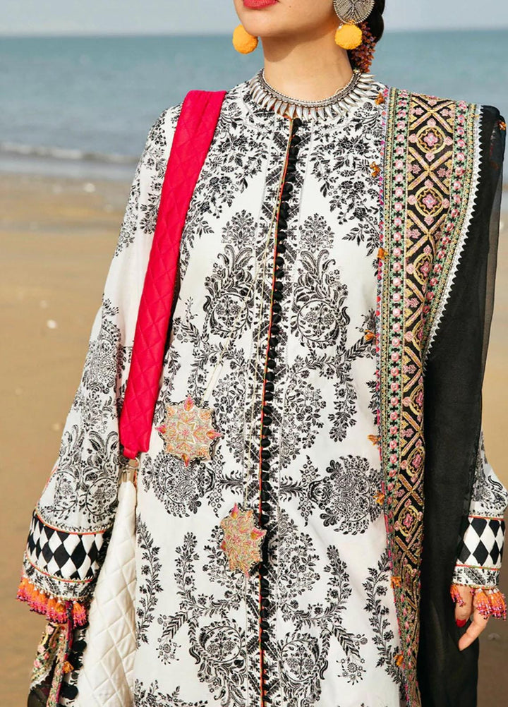 Rahgoli By Hussain Rehar Embroidered Lawn Suits Unstitched 3 Piece HRR22R Zerbar - Spring / Summer Collection