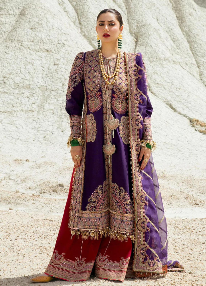 Rahgoli By Hussain Rehar Embroidered Lawn Suits Unstitched 3 Piece HRR22R Zrah - Spring / Summer Collection