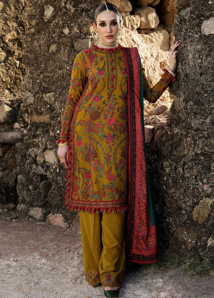 Hussain Rehar Embroidered Karandi Suits Unstitched 3 Piece HRR23KW Aureate - Winter Collection