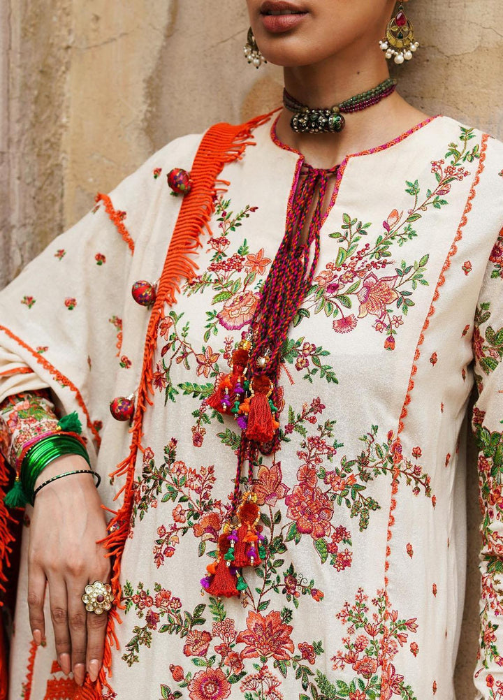 Hussain Rehar Embroidered Karandi Suits Unstitched 3 Piece HRR23KW Bellis - Winter Collection