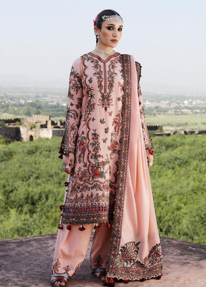 Hussain Rehar Embroidered Karandi Suits Unstitched 3 Piece HRR23KW Calla Lily - Winter Collection