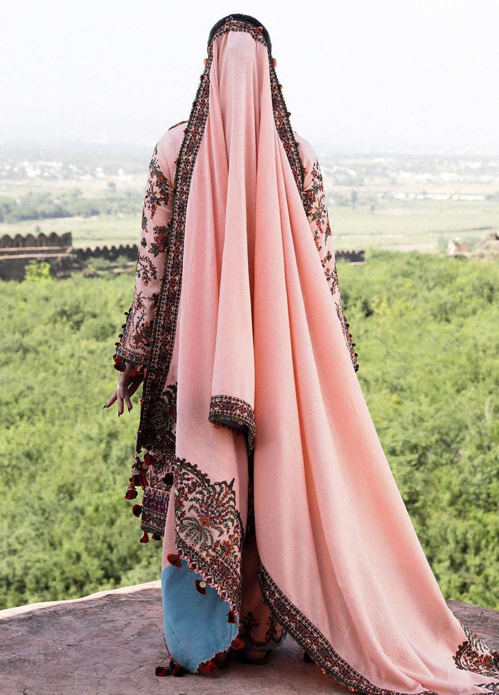 Hussain Rehar Embroidered Karandi Suits Unstitched 3 Piece HRR23KW Calla Lily - Winter Collection