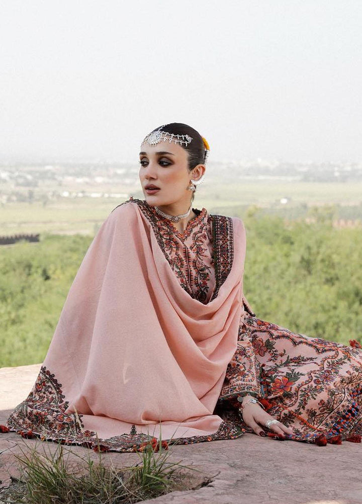 Hussain Rehar Embroidered Karandi Suits Unstitched 3 Piece HRR23KW Calla Lily - Winter Collection