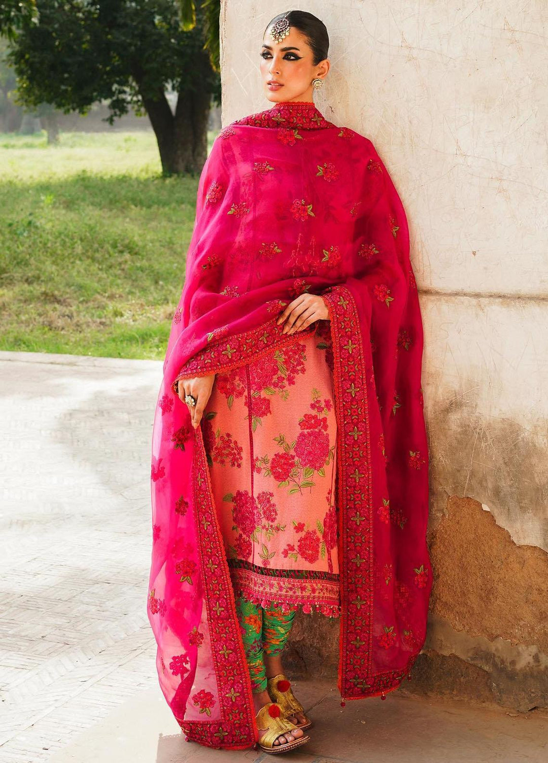 Hussain Rehar Embroidered Karandi Suits Unstitched 3 Piece HRR23KW Tulip - Winter Collection