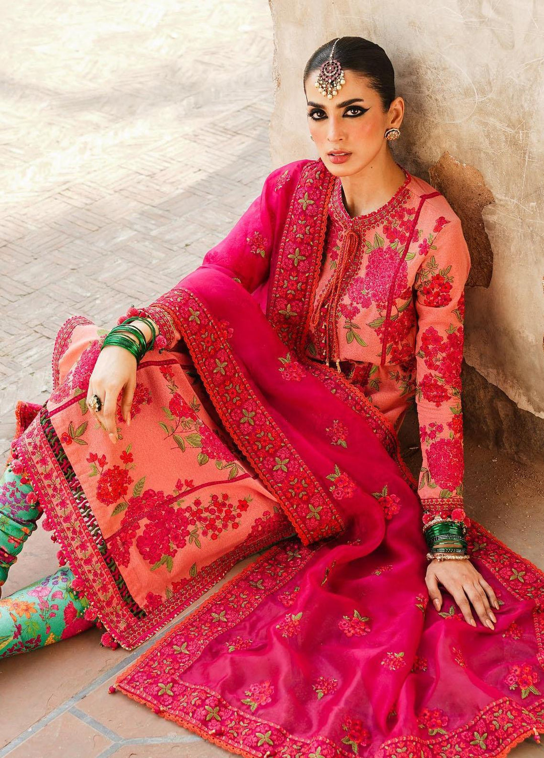 Hussain Rehar Embroidered Karandi Suits Unstitched 3 Piece HRR23KW Tulip - Winter Collection