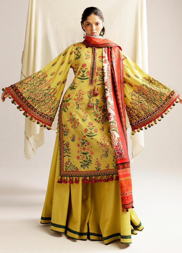 Hussain Rehar Embroidered Khaddar Suits Unstitched 3 Piece HRR23WU Ember - Winter Collection