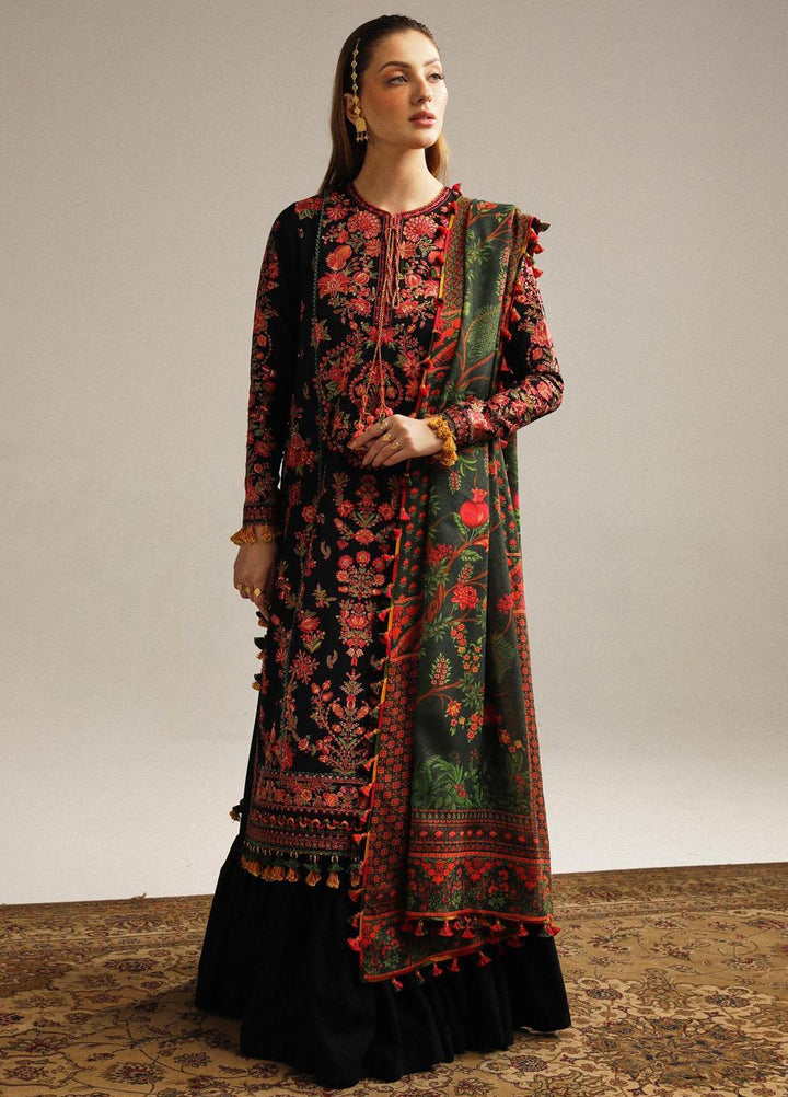 Hussain Rehar Embroidered Khaddar Suits Unstitched 3 Piece HRR23WU Raat - Winter Collection