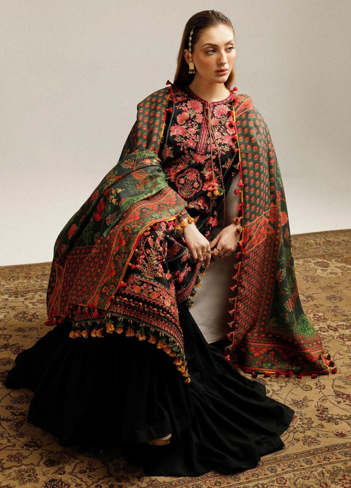 Hussain Rehar Embroidered Khaddar Suits Unstitched 3 Piece HRR23WU Raat - Winter Collection