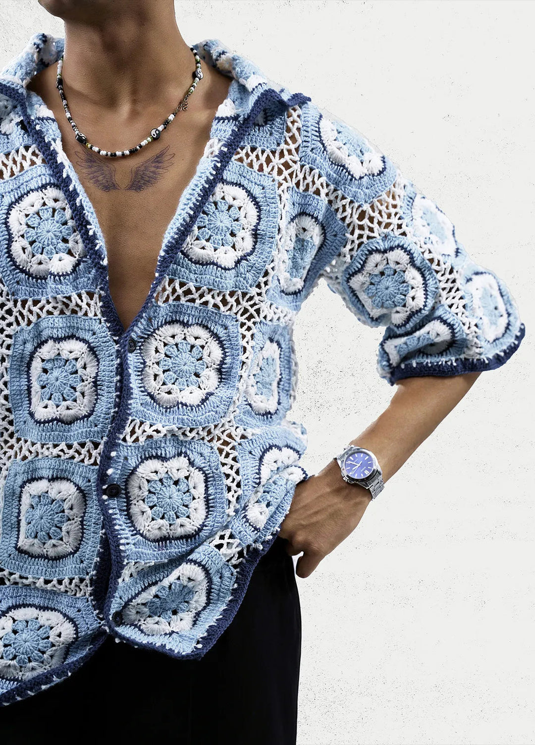 Hypnotic Unisex Crotchet Shirt Enchanted Whirl