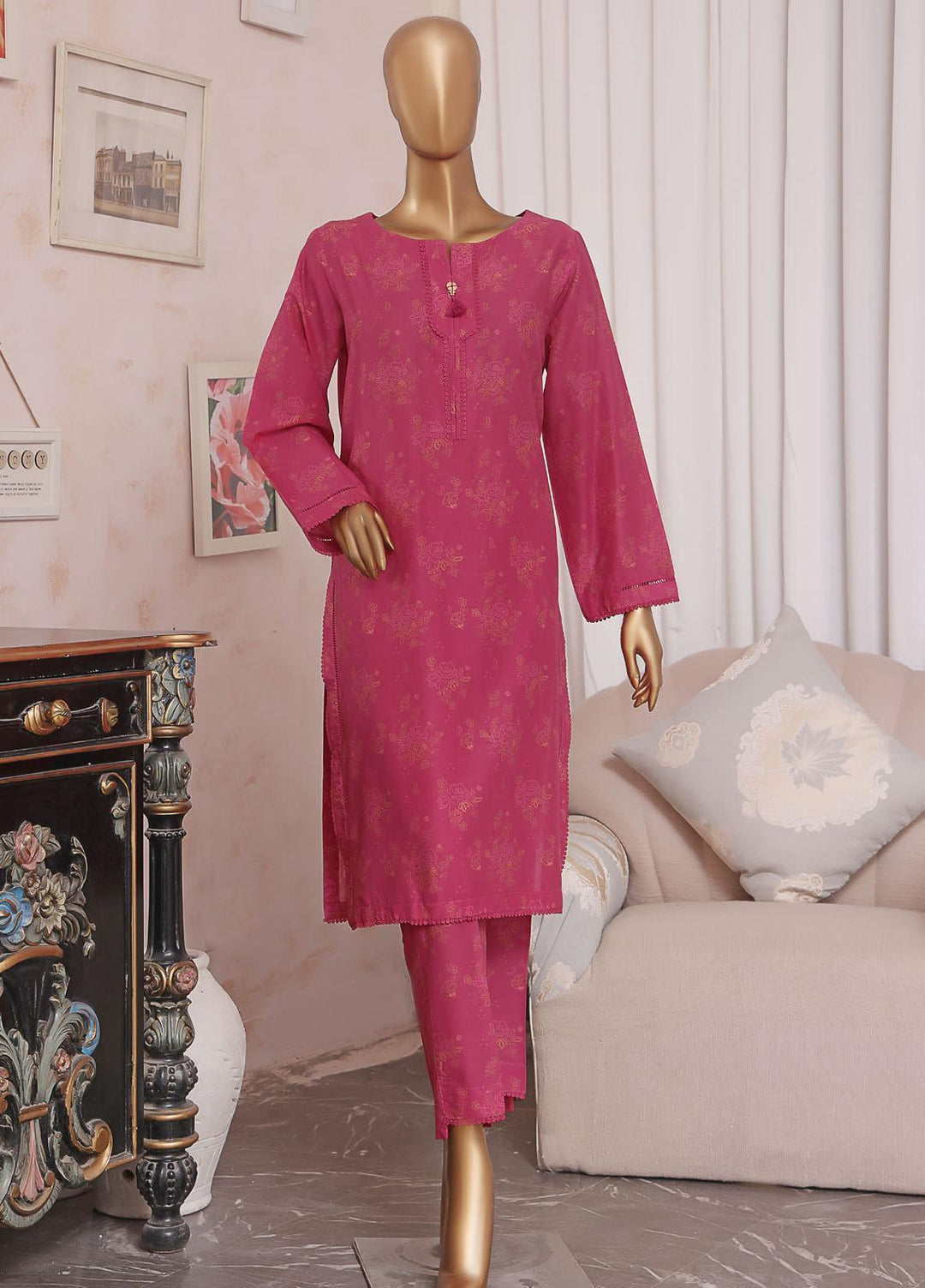 HZ Textiles Pret Printed Cambric 2 Piece Suit HZ22CC-1 D-53