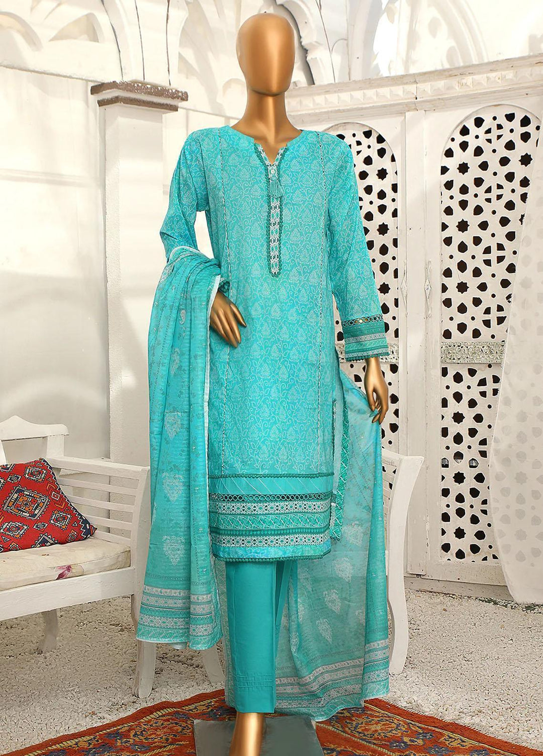 HZ Textiles Casual Pret  Lawn 3 Piece Suit HZ23PLE PSC-2358